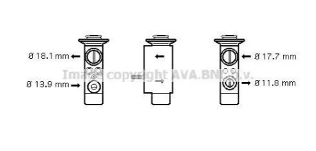 Розширювальний клапан для BMW AVA COOLING BW1238 фото товару