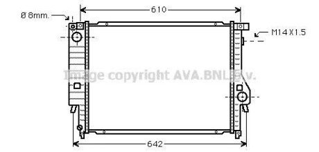 AVA BMW Радіатор охолодження E30, E34 85- AVA COOLING BW2047 фото товара