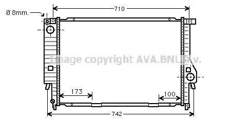 <strong>AVA BMW Радіатор системи охолодження двигуна 5 (E34) 91- AVA COOLING BW2133 (фото 1)</strong>