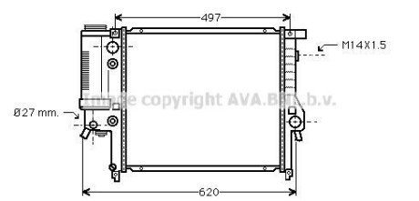 AVA BMW Радіатор сист. охолодження двиг. 3 E30 1.6/1.8 AVA COOLING BW2137 фото товару