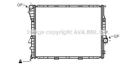 AVA BMW Радіатор охолодження двиг. X5 E53 3.0d/3.0i AVA COOLING BW2274 фото товару