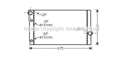 <strong>Радіатор охолодження двигуна BMW 5 F10 (10-) 2.0D, 3.0D АКПП AVA AVA COOLING BW2410 (фото 1)</strong>