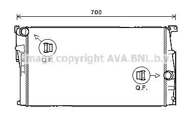 AVA (Уважно! авто з 6-ст КПП) BMW Радіатор сист. охолодження F20, F21, F22, F23, F30, F31, F34, F34, F80, F87 для BMW AVA COOLING BW2446 фото товару