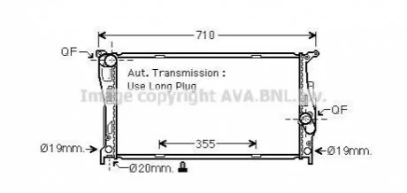 Радіатор для BMW AVA COOLING BW 2542 фото товару