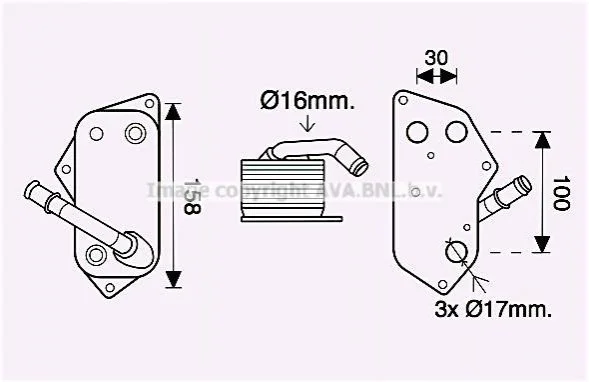 <strong>Охолоджувач оливи AVA COOLING BW3558 (фото 1)</strong>