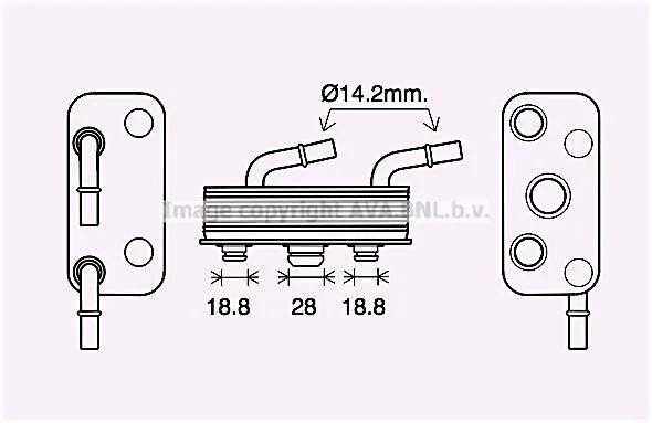 <strong>Радіатор масляний КПП BMW 3 E46 (98-) AVA AVA COOLING BW3559 (фото 1)</strong>