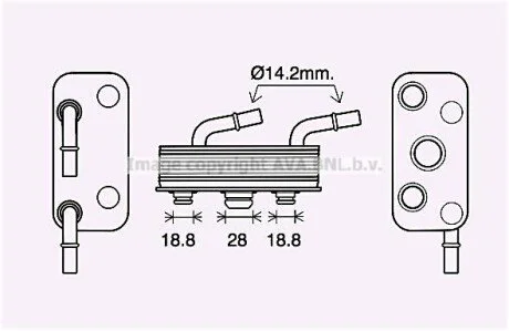 Радіатор масляний КПП BMW 3 E46 (98-) AVA для BMW AVA COOLING BW3559 фото товару