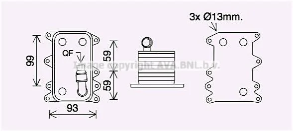 <strong>Охолоджувач оливи AVA COOLING BW3560 (фото 1)</strong>