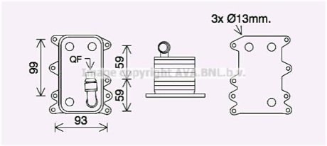 Охолоджувач оливи AVA COOLING BW3560 фото товару