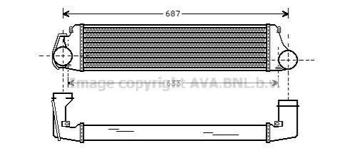 <strong>AVA BMW Інтеркулер 3 E46 320/330d 99- AVA COOLING BW4207 (фото 1)</strong>