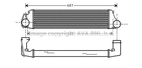 AVA BMW Інтеркулер 3 E46 320/330d 99- для AVA COOLING BW4207 фото товару