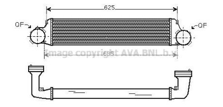 AVA BMW Інтеркулер E83 X3 2,0D-3,0D 04- AVA COOLING BW4280 фото товара