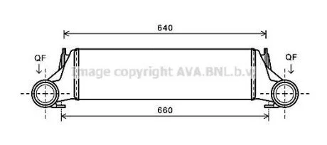 AVA BMW Інтеркулер X5 E53 3.0d 03- для BMW AVA COOLING BW4421 фото товару