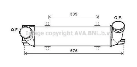AVA BMW Інтеркулер 1 Купе (E82) 07-, 3 (E90) 06-, 3 Touring (E91) 06-, 3 Купе (E92) 07- для AVA COOLING BW4438 фото товару