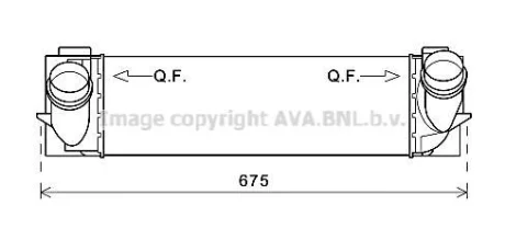 AVA BMW Інтеркулер X3 F25, X4 F25 2.0d/2.8i 10- для BMW AVA COOLING BW4463 фото товару