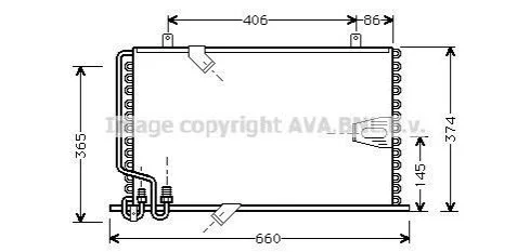 <strong>AVA BMW Радіатор кондиціонера (Конденсатор) 5 (E34) AVA COOLING BW5184 (фото 1)</strong>