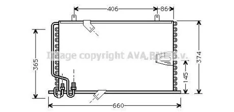 Радіатор кондиціонера для AVA COOLING BW5184 фото товару