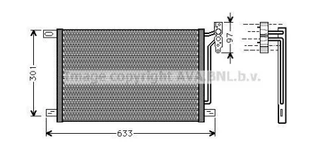 Радіатор кондиціонера BMW 3 E46 (98-), X3 E83 (03-) 2.0D, 3.0D AVA для BMW AVA COOLING BW5215 фото товару