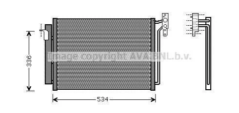 <strong>AVA BMW радіатор кондиціонера X5 E53 00- AVA COOLING BW5281D (фото 1)</strong>