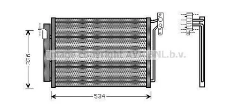AVA BMW радіатор кондиціонера X5 E53 00- для BMW AVA COOLING BW5281D фото товару