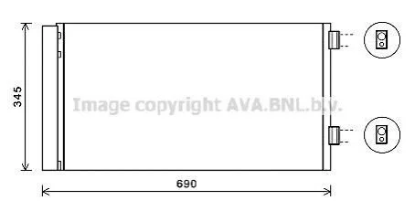 Радіатор кодиціонера для AVA COOLING BW5414D фото товару