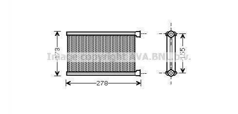 <strong>Теплообмінник, Система опалення салону AVA COOLING BW6344 (фото 1)</strong>