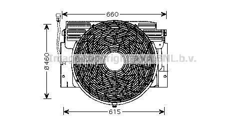 <strong>Вентилятор двигуна X5 E53 (вир-во AVA) AVA COOLING BW7517 (фото 1)</strong>