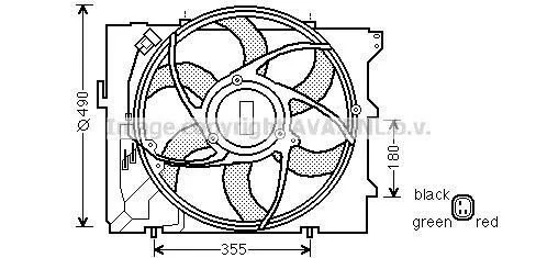 <strong>AVA BMW Вентилятор радіатора 1 (E81), 1 (E87), 3 (E90), 3 Купе (E92) AVA COOLING BW7523 (фото 1)</strong>
