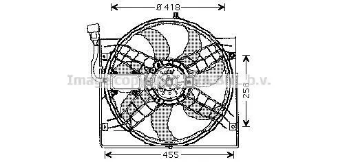 <strong>AVA BMW Вентилятор радіатора (з дифузором) 3 (E46) 98- AVA COOLING BW7525 (фото 1)</strong>