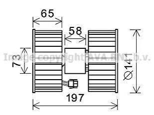 <strong>Вентилятор обігрівача салону BMW X3 (E83) (03-11) AVA AVA COOLING BW8483 (фото 1)</strong>