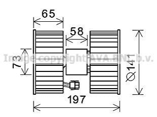 Вентилятор отопителя салона BMW X3 (E83) (03-11) AVA COOLING BW8483 (фото 1)