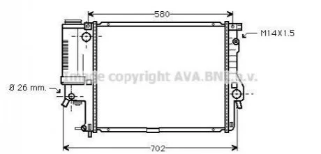 Радіатор для BMW AVA COOLING BWA 2186 фото товару