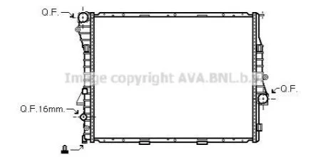 Радіатор BMW X5 4.6/4.8 01- (Ava) для AVA COOLING BWA2276 фото товару