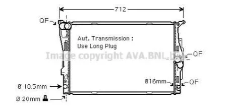 Радіатор, Система охолодження двигуна для BMW AVA COOLING BWA2303 фото товару