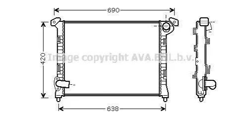 <strong>AVA MINI Радіатор COOPER TROPIC 1,6 AC 01- AVA COOLING BWA2314 (фото 1)</strong>