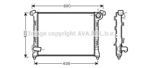 AVA MINI Радіатор COOPER TROPIC 1,6 AC 01- для AVA COOLING BWA2314 фото товару