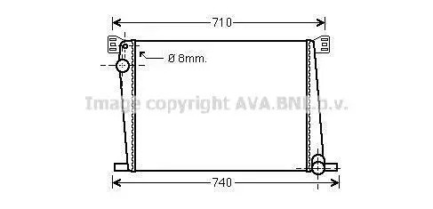 <strong>Радіатор охолодження двигуна Mini Clubman (07-), Cooper (06-) 1.6i AVA AVA COOLING BWA2356 (фото 1)</strong>