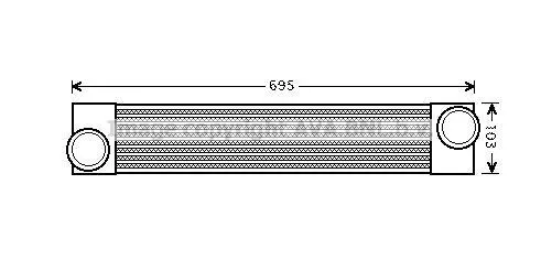<strong>AVA BMW Інтеркулер 5 E60 520d, 530d 05- AVA COOLING BWA4346 (фото 1)</strong>