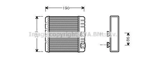 <strong>Радіатор обігрівача салону BMW 3e46 00>, X3e83 AVA AVA COOLING BWA6211 (фото 1)</strong>