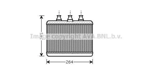 <strong>Радіатор обігрівача салону BMW 7E65 7E66 AVA AVA COOLING BWA6271 (фото 1)</strong>