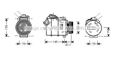 Компресор кондицiонера CLEVER FIT для BMW AVA COOLING BWAK306 фото товару
