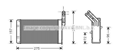 AVA CITROEN Радіатор опалення BERLINGO 1.1-2.0 AVA COOLING CN6150 фото товару