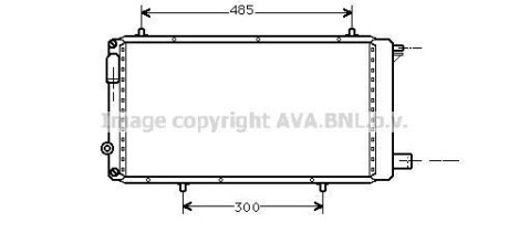 AVA CITROEN Радіатор охолодження C15 1.8/1.9D 86-00 AVA COOLING CNA2073 фото товару