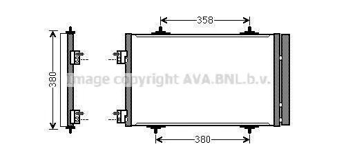 <strong>Радіатор кондиціонера Citroen C5 (08-)/Peugeot 508 (11-) 1.6i, 1.6HDi AVA AVA COOLING CNA5272D (фото 1)</strong>