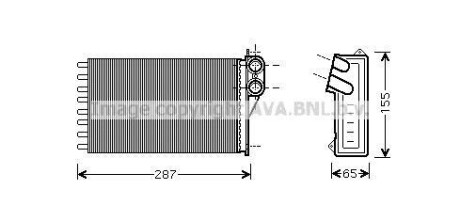 AVA CITROEN Радіатор опалення C2/3,Peugeot 1007 05- AVA COOLING CNA6232 фото товара