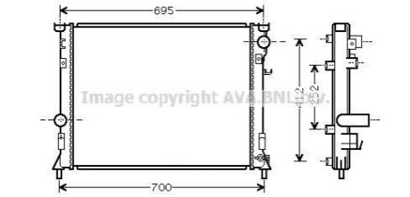 Радіатор охолодження двигуна Chrysler 300C (05-, 11-) MT/AT AVA AVA COOLING CR2097 фото товару