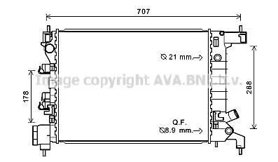 <strong>AVA CHEVROLET Радіатор системи охолодження двигуна AVEO 11- AVA COOLING CTA2047 (фото 1)</strong>
