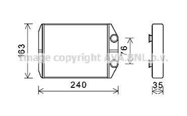 <strong>Радіатор обігрівача DACIA LODGY (2012) 1.6(вир-во AVA) AVA COOLING DAA6014 (фото 1)</strong>