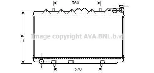<strong>AVA NISSAN Радіатор охолодження двиг. PRIMERA 1.6 90-, 2.0 90- AVA COOLING DN2094 (фото 1)</strong>