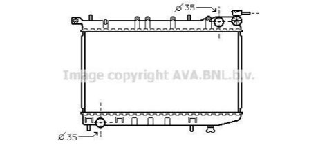 Радіатор охолодження NISSAN ALMERA (N15) (95-) 1.6 i 16V (AVA) AVA COOLING DN2174 фото товару